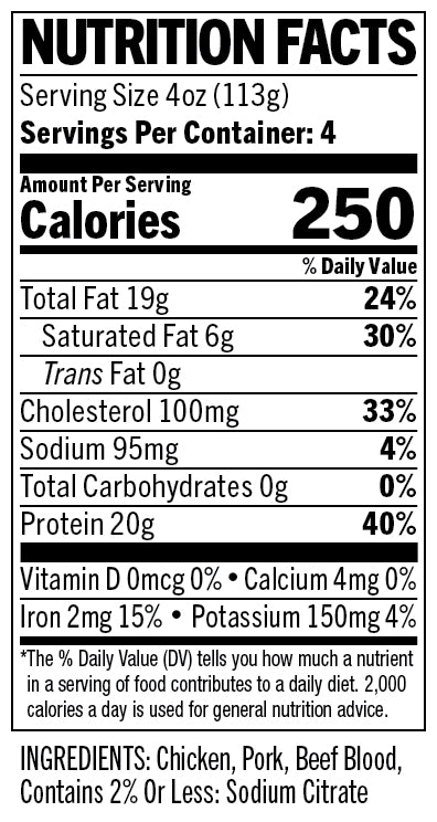 12 x 1 lb Crossover Blends Chicken & Pork Bricks