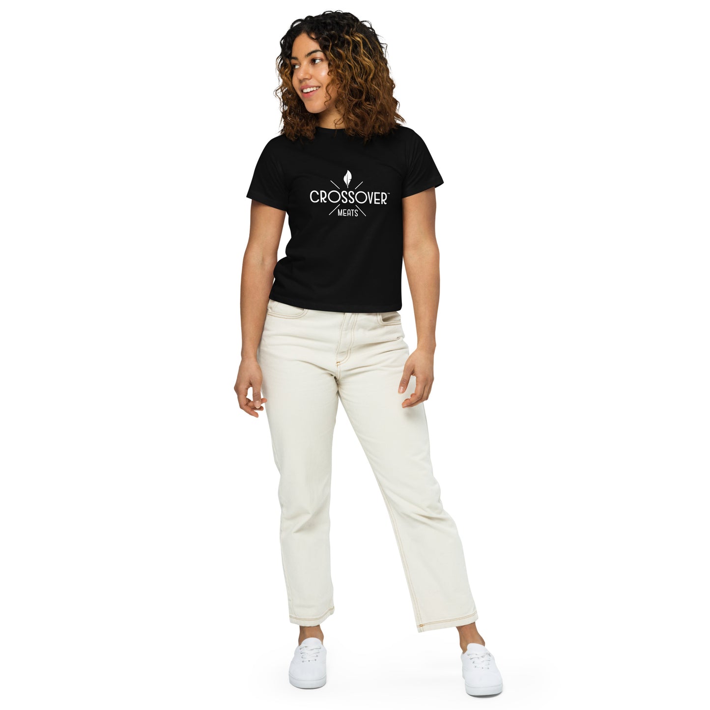 Crossover Women’s high-waisted t-shirt