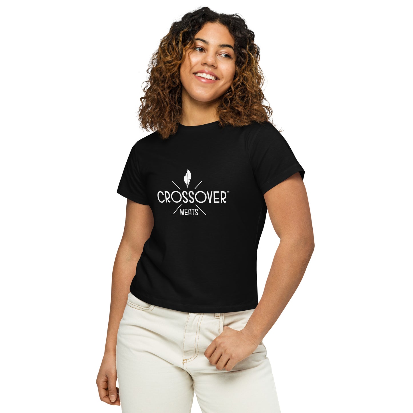 Crossover Women’s high-waisted t-shirt