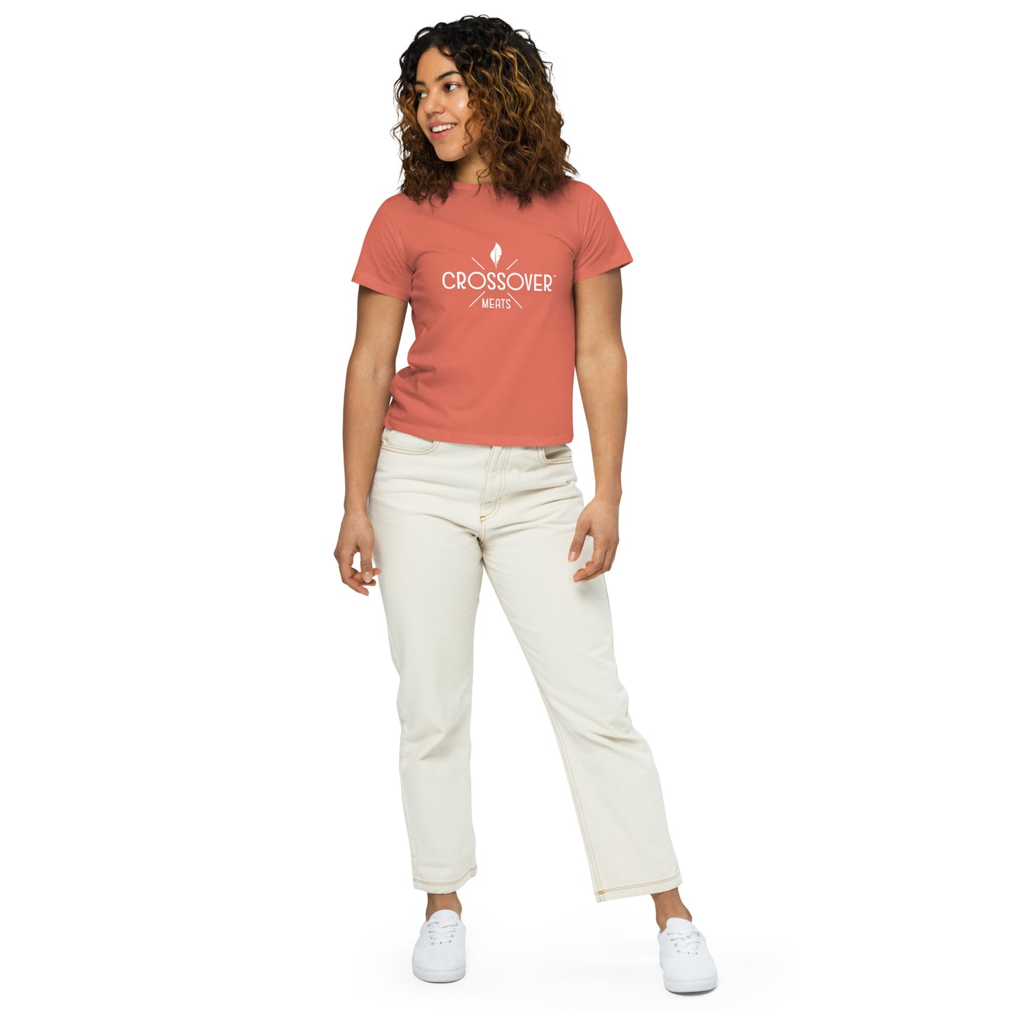 Crossover Women’s high-waisted t-shirt