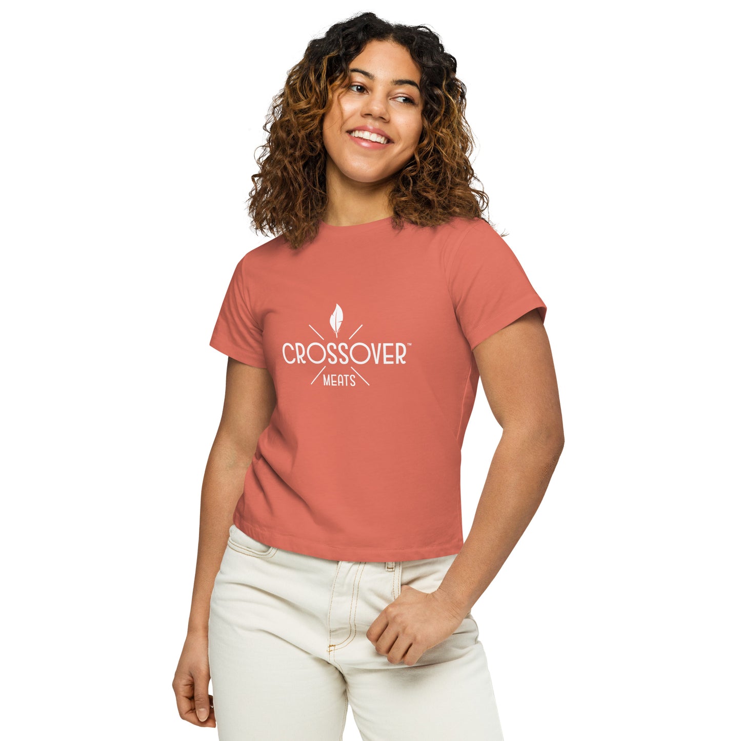Crossover Women’s high-waisted t-shirt